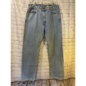 Levis 505 Regular Fit Light Wash Blue Denim Jeans 36x32 Orange Tab 1993 Vintage